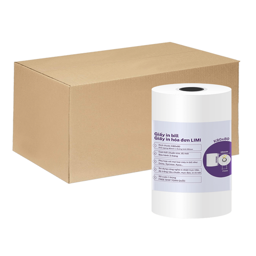 [Box] Limi Thermal Paper (19mm Core) K80 x 80mm x 50 Rolls