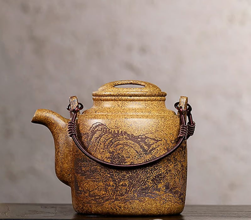 Wood-fired Duplex Purple Clay Teapot 500ml