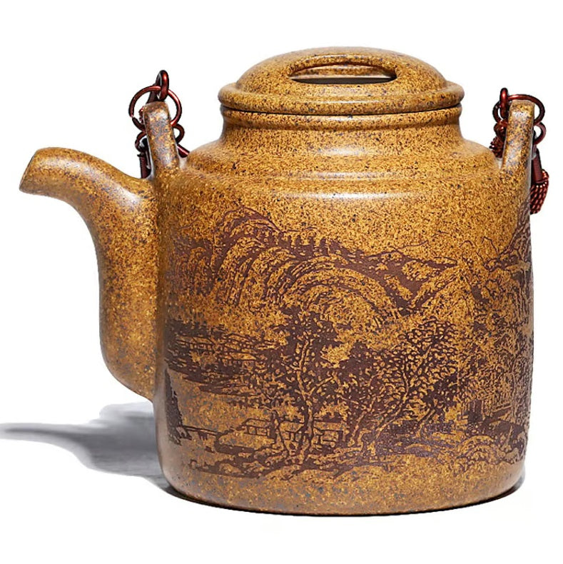 Wood-fired Duplex Purple Clay Teapot 500ml