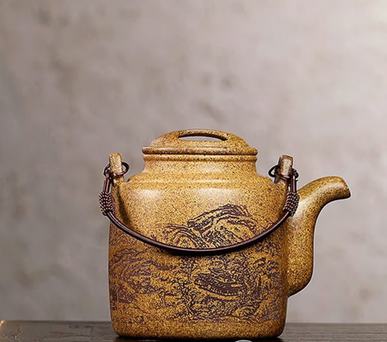 Wood-fired Duplex Purple Clay Teapot 500ml